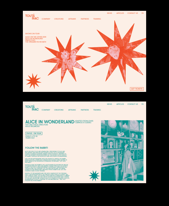 website redesign of homepage and information page