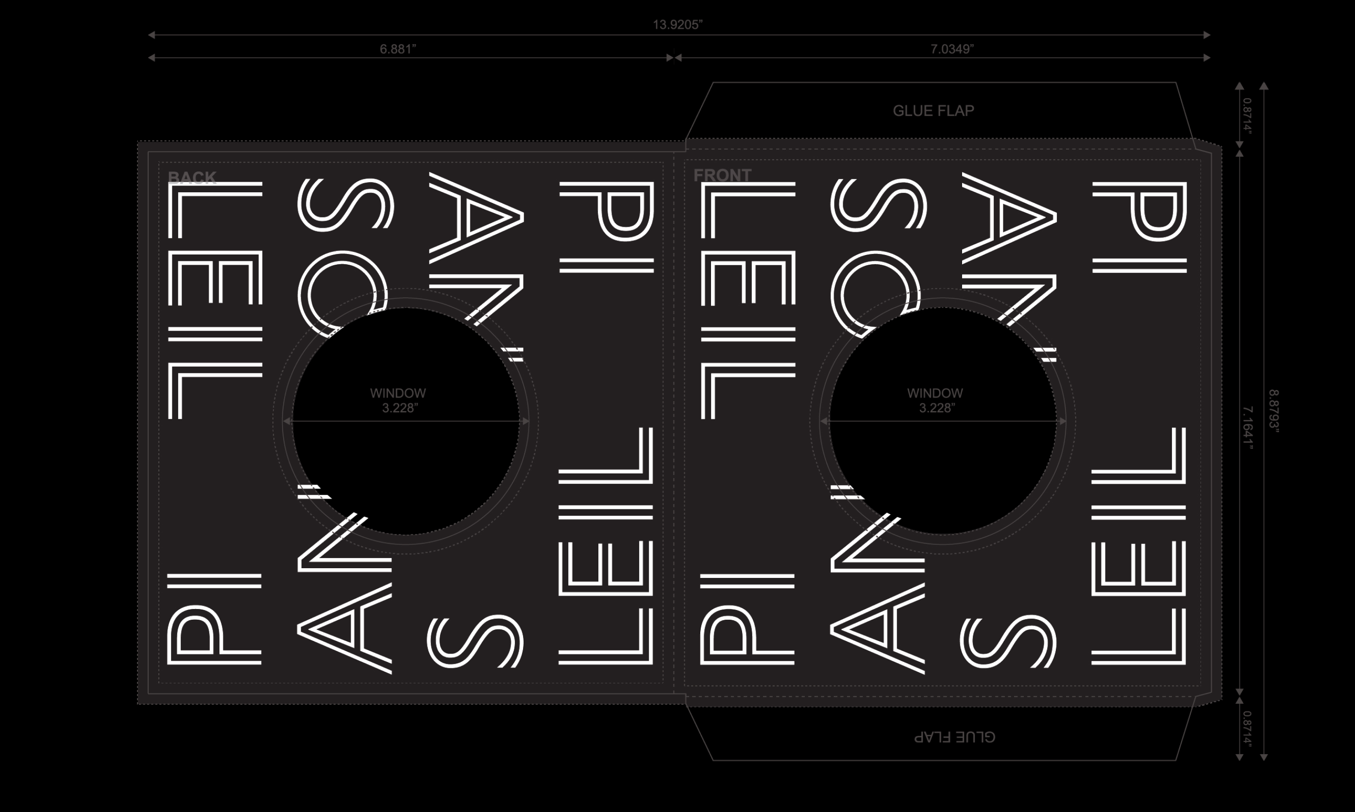 flat graphic of vinyl sleeve