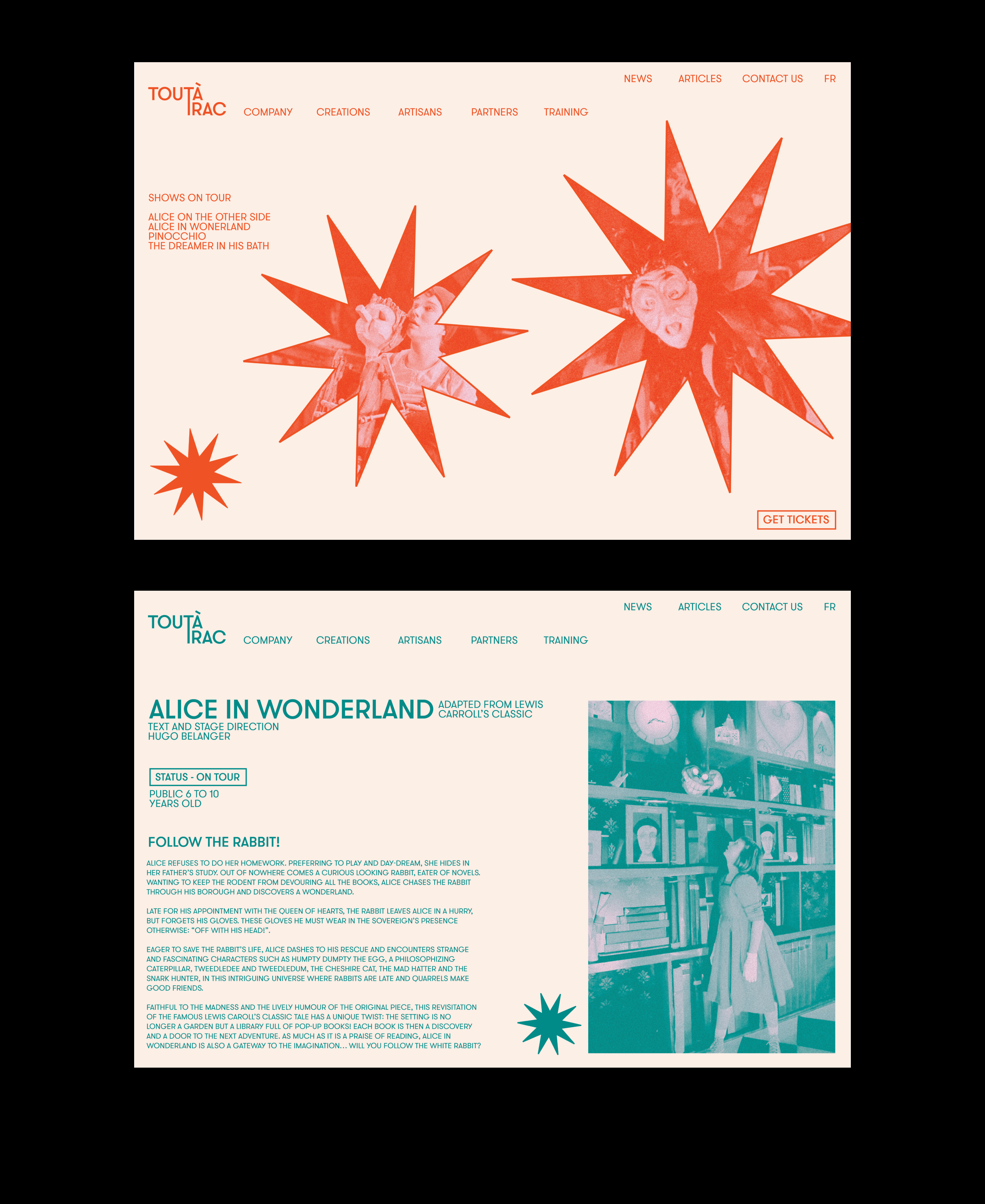 website redesign of homepage and information page