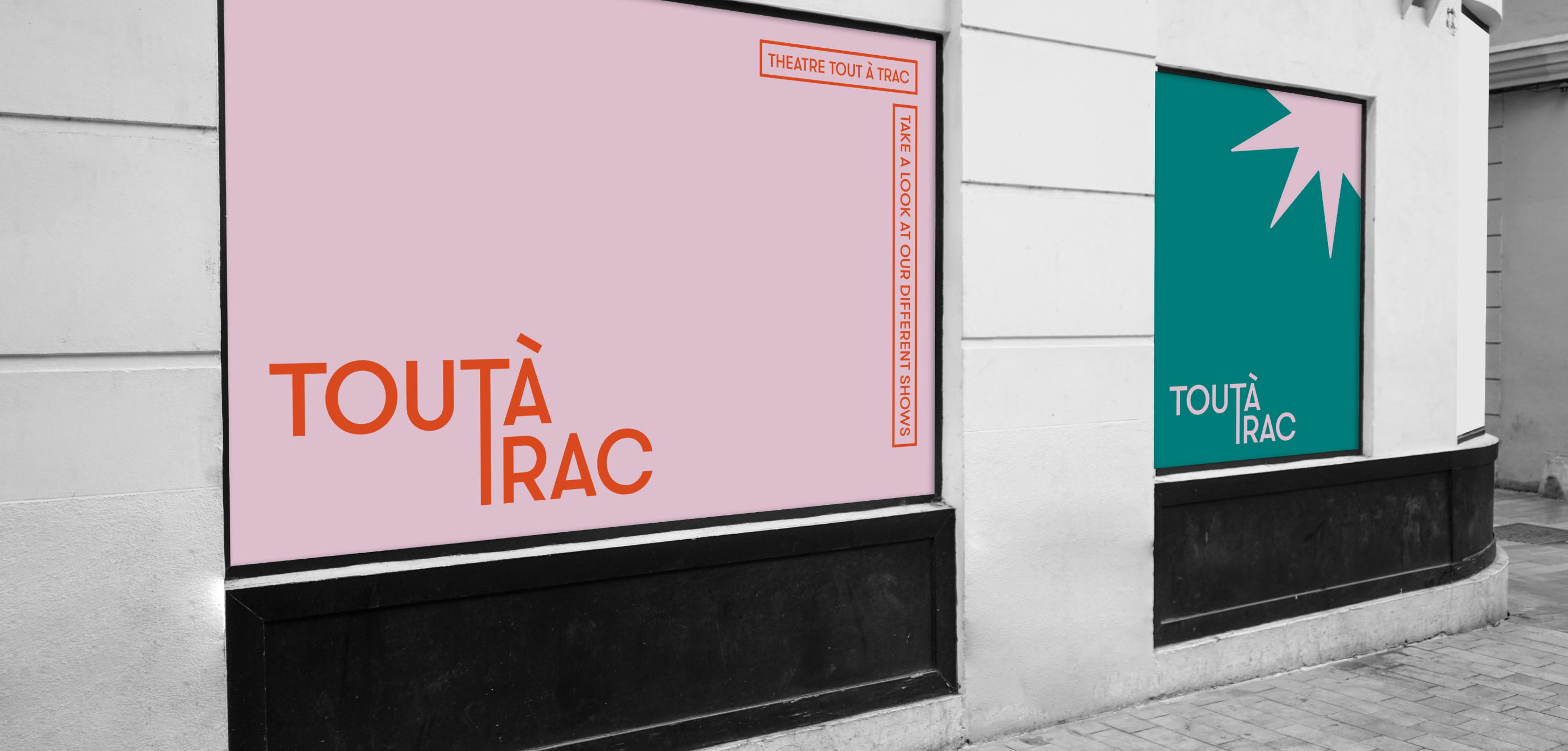 side of building posters for rebranding