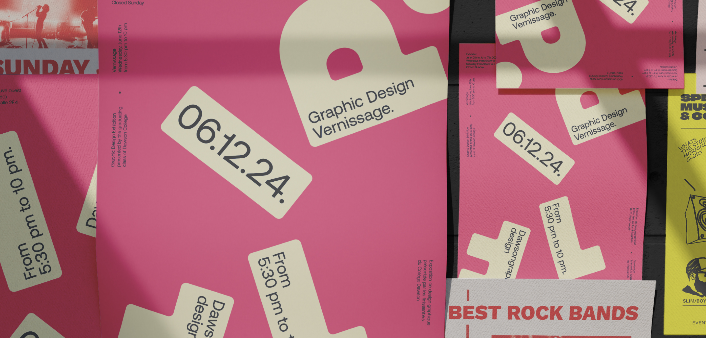 poster collage of vernissage poster design