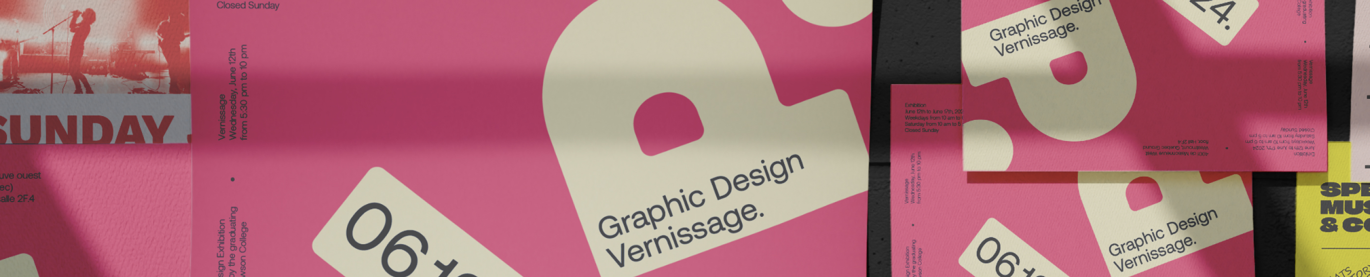 vernissage poster design on street wall